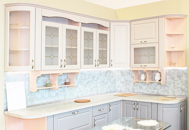 Приклади кухонь з білими фасадами:   Модульна кухня Престиж Роял / Prestige Роял