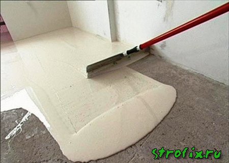 Якщо потрібна гідроізоляція підлоги у ванній кімнаті без ізоляції стін від вологи, то тоді доцільно використовувати обмазувальної матеріал (мастику), хоча останнім часом його стали використовувати для гідроізоляції і повністю всього приміщення
