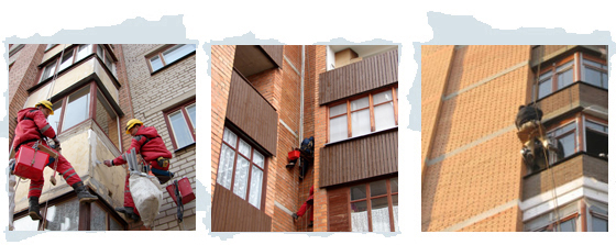 Оскільки зазвичай доступ на дах балкона утруднений, нами використовується метод промислового альпінізму, що дозволяє безпечно і якісно виконати роботи по ремонту, герметизації, гідроізоляції балкона